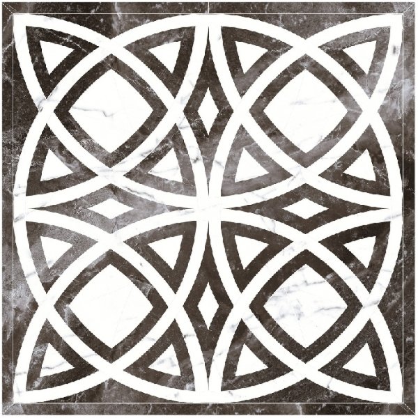 Kerranova Black&White декор серый k-62/Nr/d01/60x60