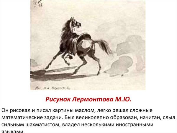 М Ю Лермонтов рисунки