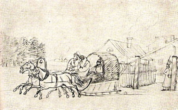 Зарисовки Лермонтова к своим произведениям