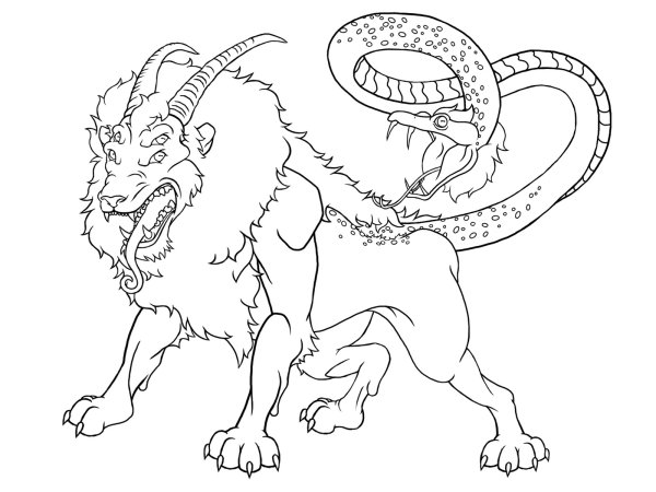 Химера карандашом