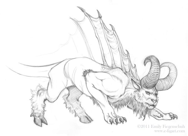 Химера карандашом