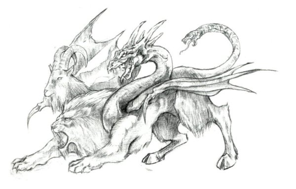 Химера карандашом