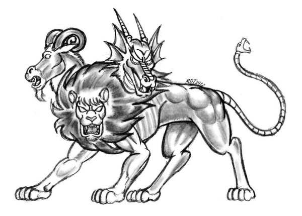 Химера карандашом