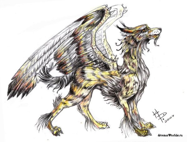 Химера карандашом