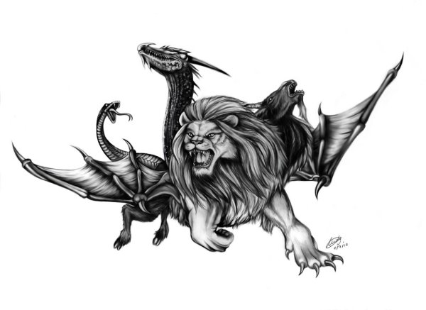 Химера Лев коза