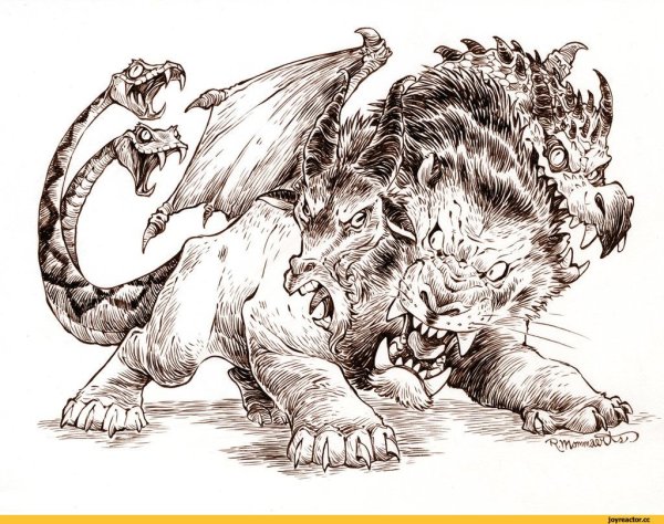 Химера карандашом