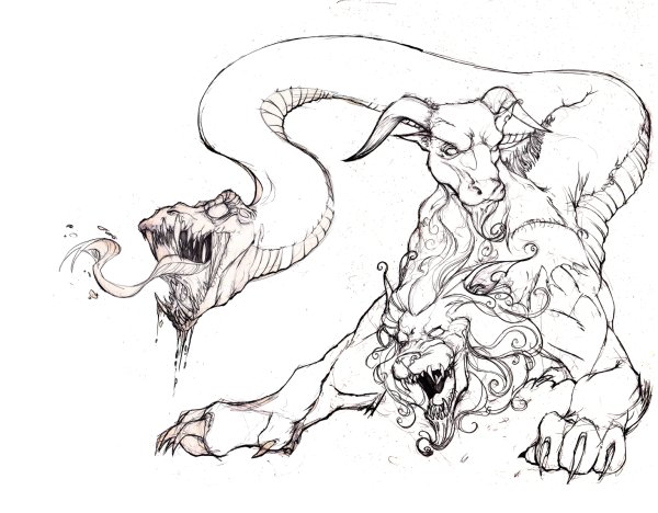 Человекоподобная Химера арт