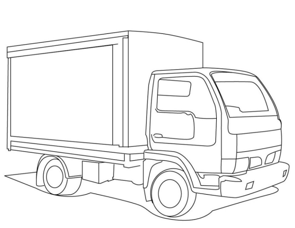 Раскраска грузовые машинки