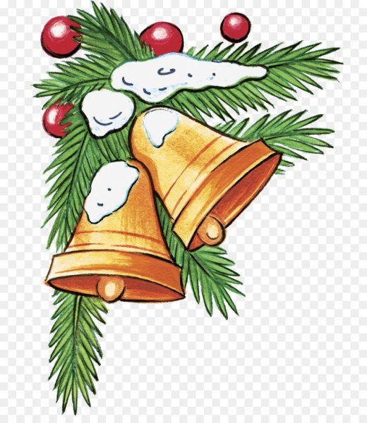 Колокольчики на ветке новогодние