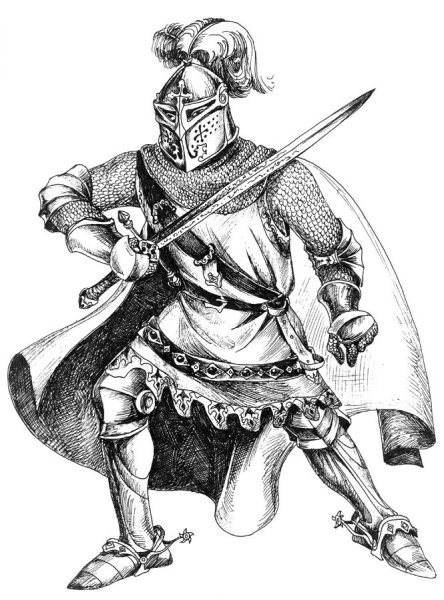 Рыцари. Раскраска