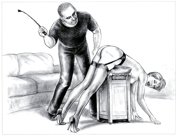 Женщина порет мужчину рисунки