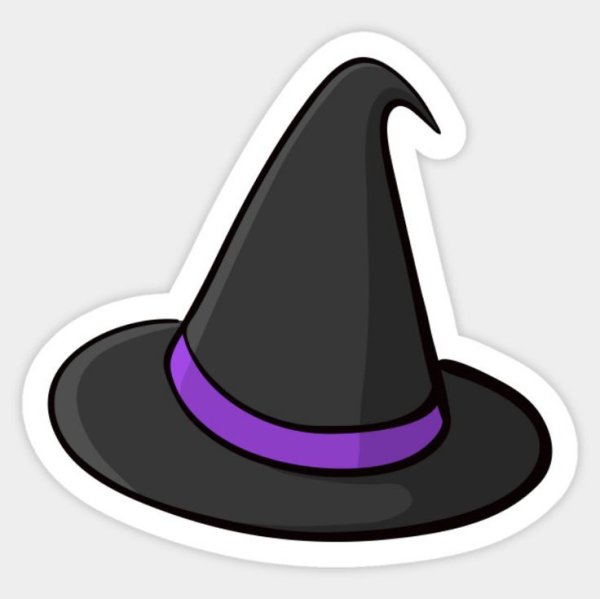 Ведьминская шляпа стикер