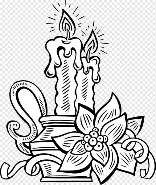 Свеча рисунок карандашом