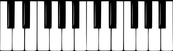 Клавиши фортепиано 2 октавы