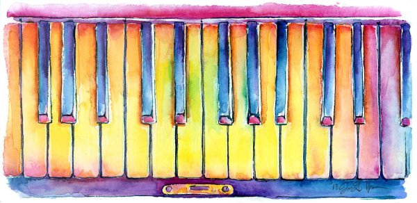 Клавиши фортепиано в живописи
