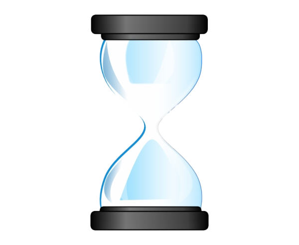 Песочные часы черно белые