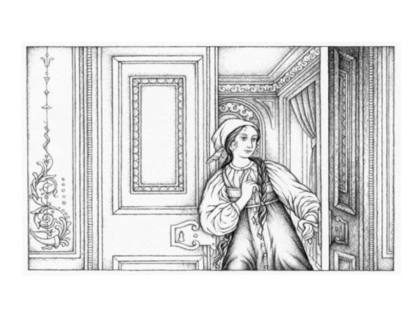 Рисунок барышня крестьянка Пушкин