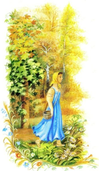 Рисунок барышня крестьянка Пушкин