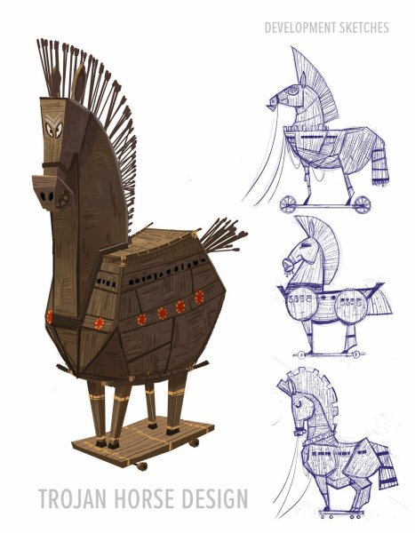 Нарисовать троянского коня