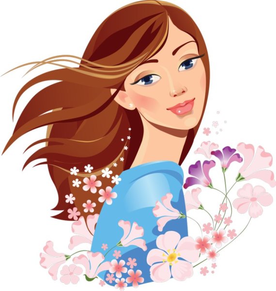 Мультяшное лицо женщины