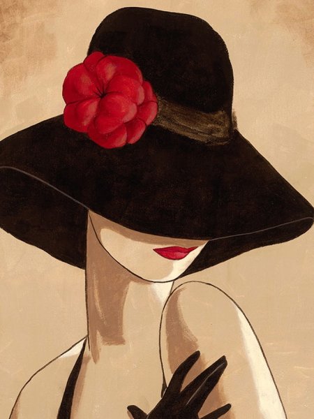 Гончарова дама в шляпе 1913