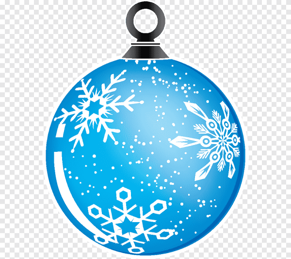 Новогодние шары на прозрачном фоне