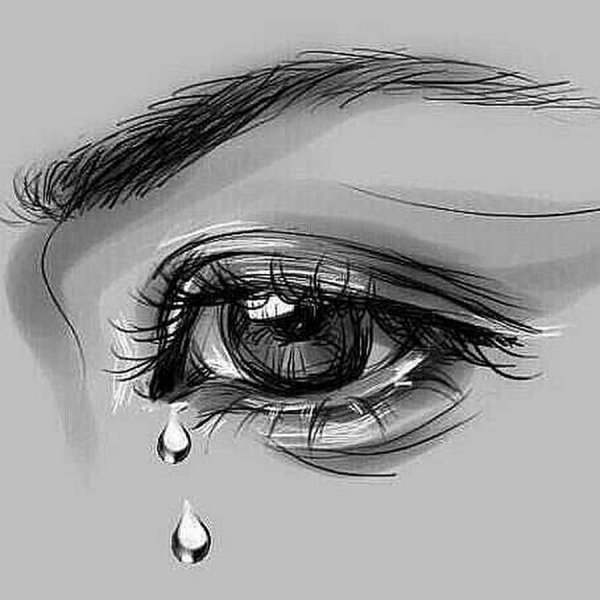 Картина со слезами на глазах