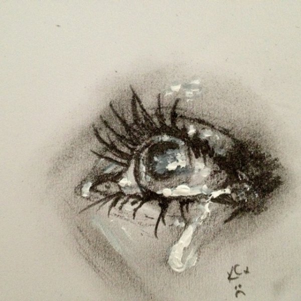 Наброски глаза с слезами