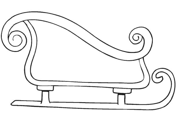 Санки сбоку вектор