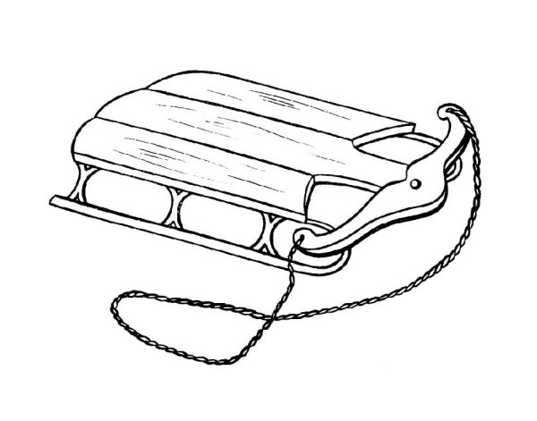 Сани Деда Мороза вид сбоку