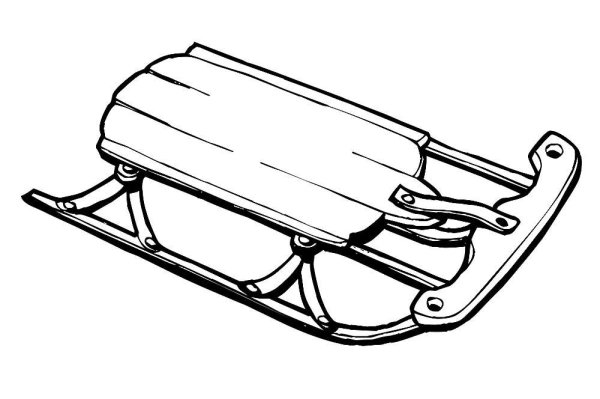 Санки рисунок