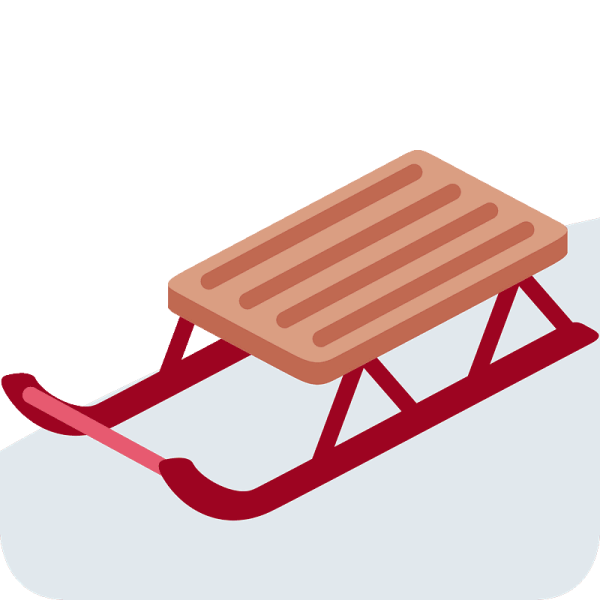 Санки трафарет