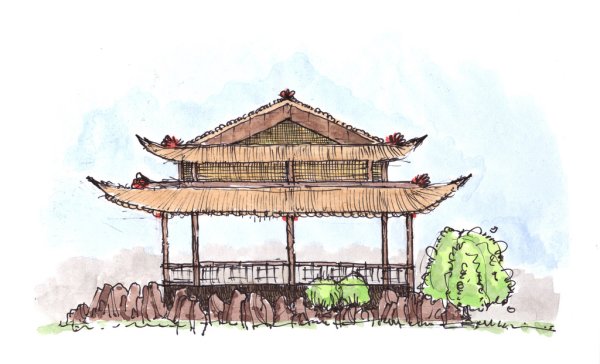 Японские дома для рисования