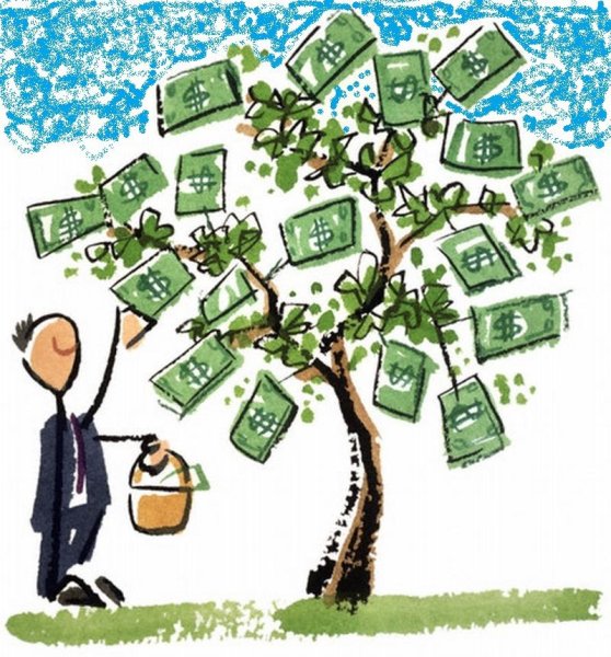 Дерево с деньгами