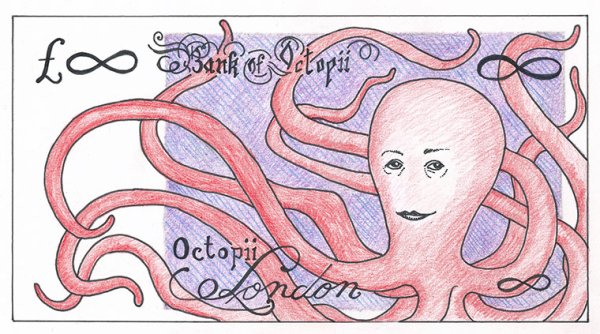 Придумать свои деньги и нарисовать