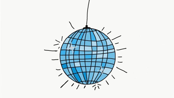 Диско шар нарисованный