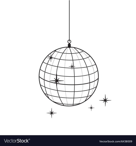 Дискотечный шар нарисованный