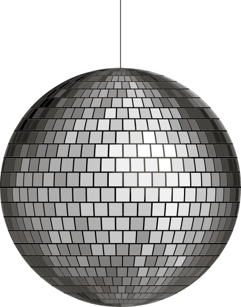 Диско шар на прозрачном фоне