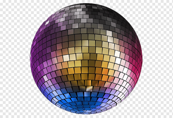 Зеркальный шар на прозрачном фоне