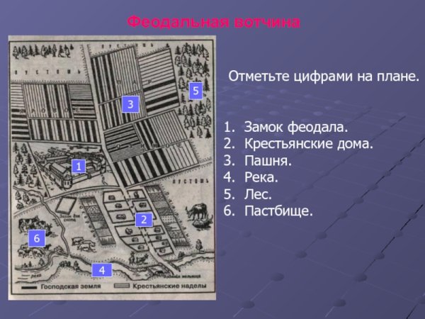 План-схема поместья феодала