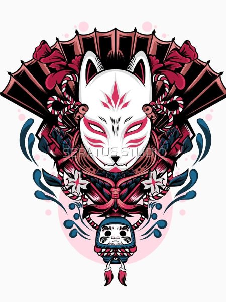 Кицунэ Oni маска