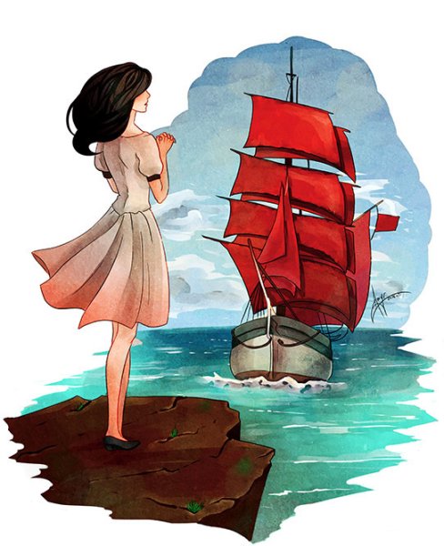 Ассоль Алые паруса портрет