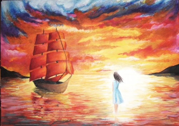 Иллюстрация к произведению Алые паруса