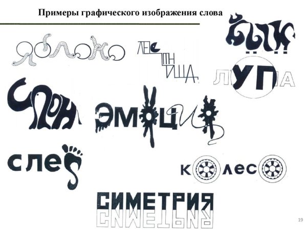 Шрифтовая композиция слово образ