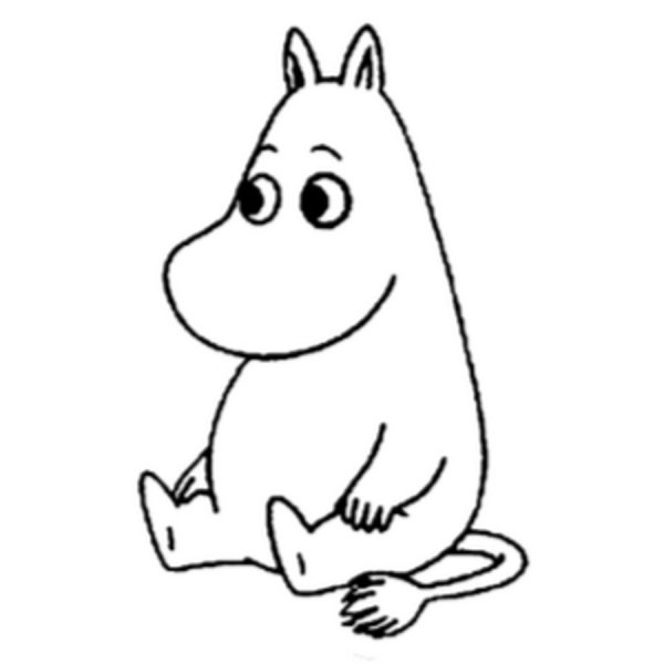 Муми Тролли черно белые