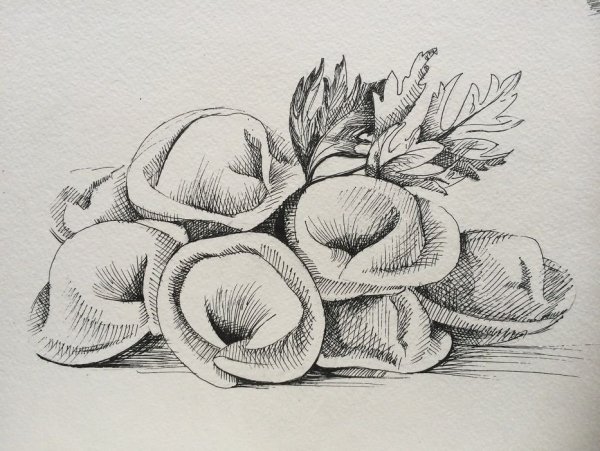 Пельмень эскиз