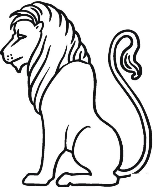 Рисунок Льва карандашом для срисовки для детей