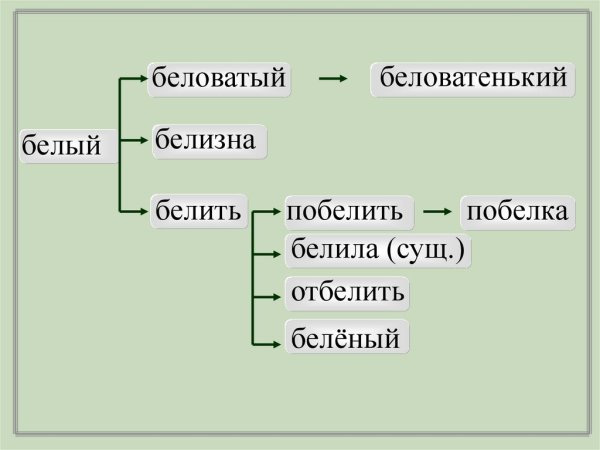 Словообразовательная парадигма примеры
