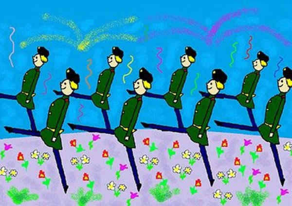 Деревянный солдатик рисунок