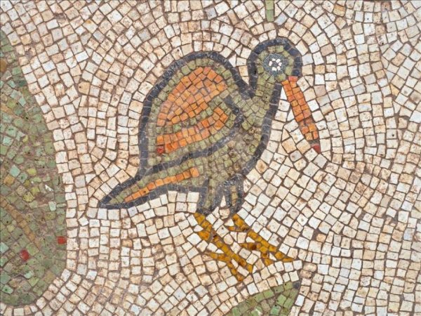 Византийская мозаика Равенна птицы